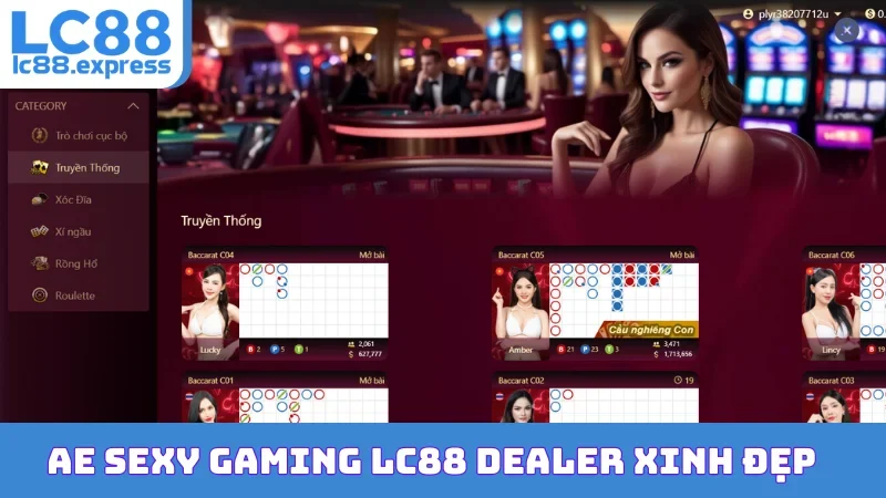 AE Sexy Gaming LC88 dealer xinh đẹp