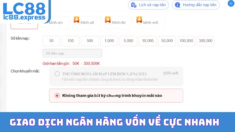 Giao dịch ngân hàng vốn về cực nhanh